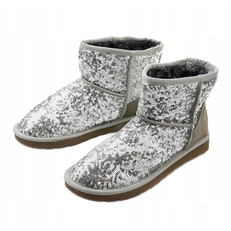 Stříbrné zateplené boty, emu Autumnsnow stříbro 2