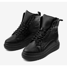 Černé sportovní boty na platformě Aethireisis černý 2