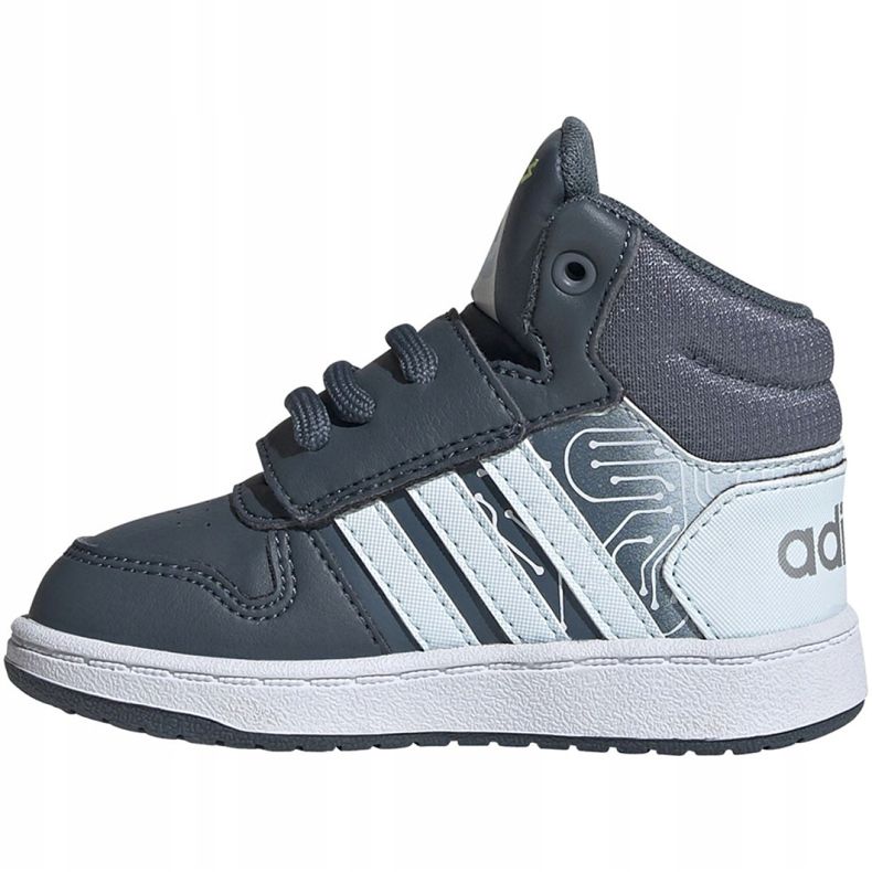Boty Adidas Hoops Mid 2.0 I Jr FW4925 bílý šedá 1