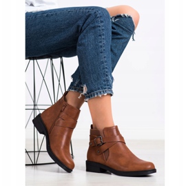 Top Shoes Klasické hnědé kozačky hnědý 2