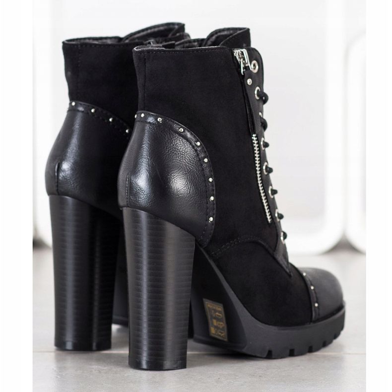 Kayla Skalní boty na vysokých podpatcích černá 2