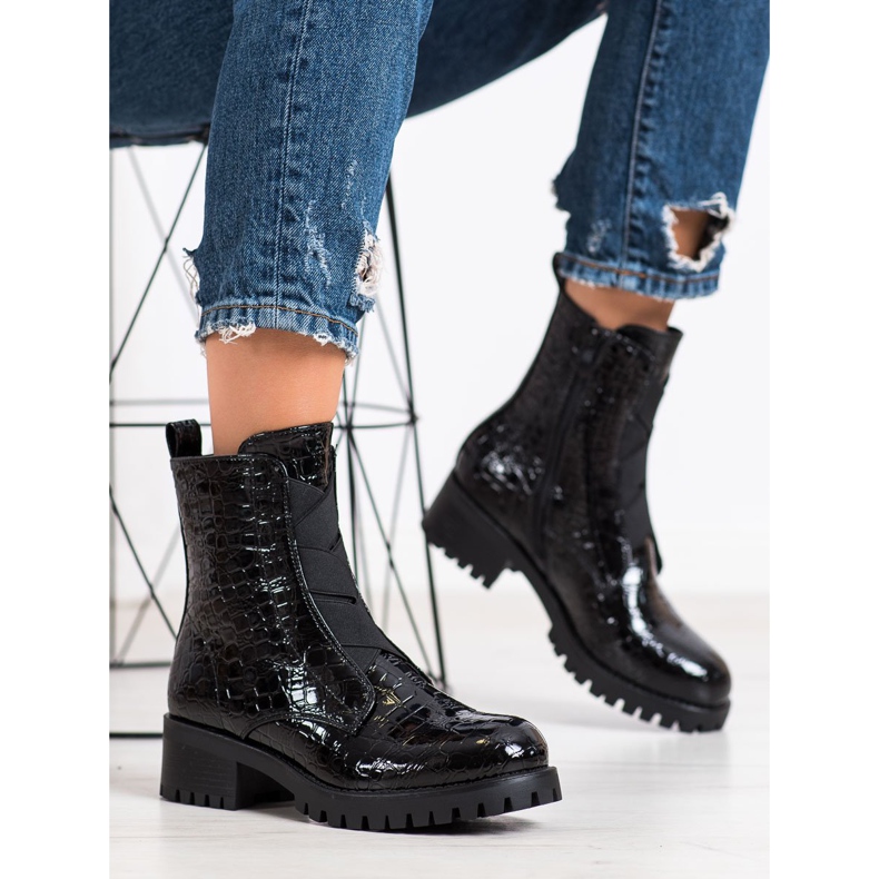 Super Me Workery Snake Print černá 1