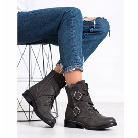 Kayla Klasičtí dělníci se sponami šedá 2