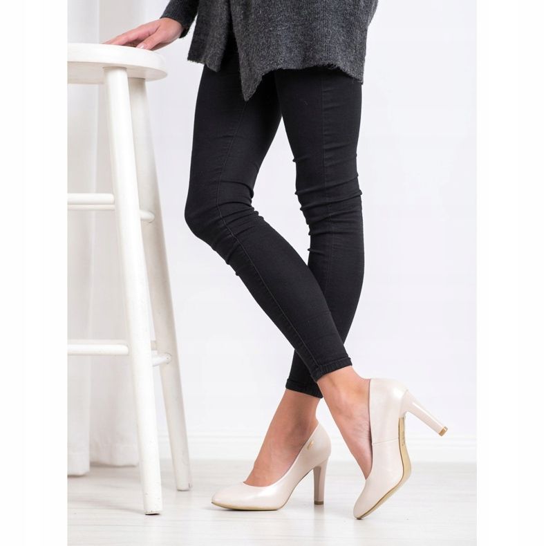 Goodin Lodičky na vysokém podpatku béžový 2