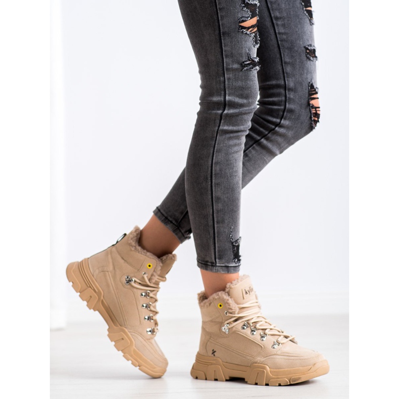 Kylie Lovci s ovčí kůží béžový 2