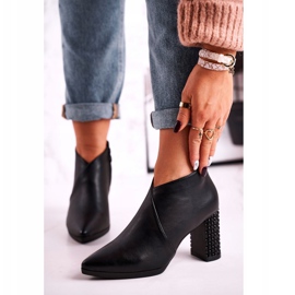 Dámské kozačky na sloupek Sergio Leone černé BT497 černá 1