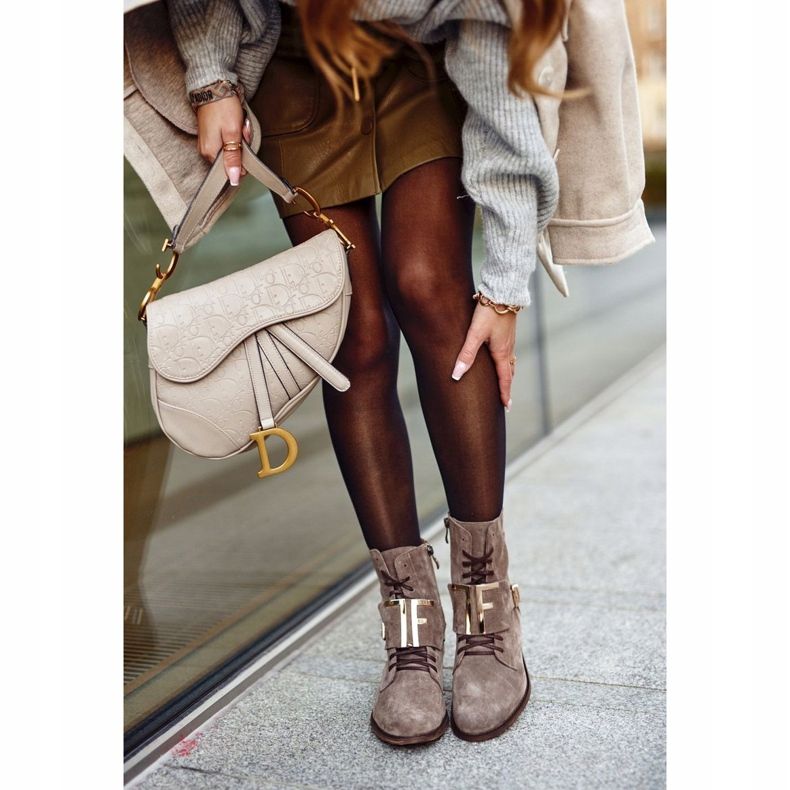 Dámské boty Nicole Suede Light Brown 2591 hnědý 2