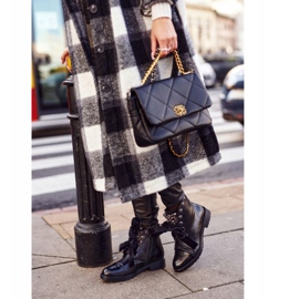 MSMG Dámské boty s kovovými perlami, hřejivou stuhou Perla černá 1 MSMG Dámské boty s kovovými perlami, hřejivou stuhou Perla černá 1