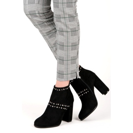 Seastar Semišové kotníkové boty na sloupek černá 2