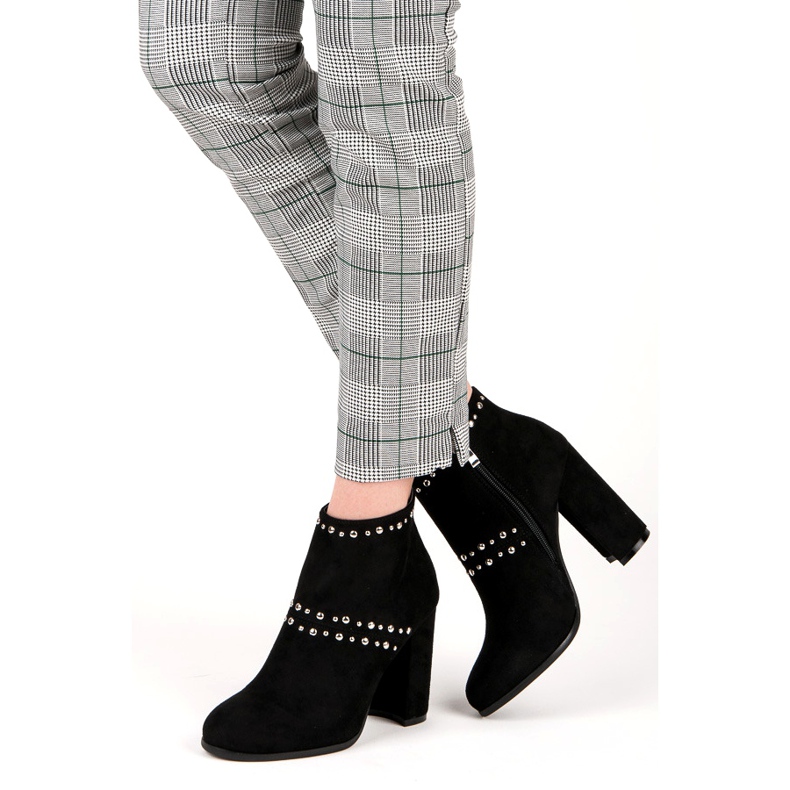 Seastar Semišové kotníkové boty na sloupek černá 2