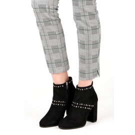 Seastar Semišové kotníkové boty na sloupek černá 1