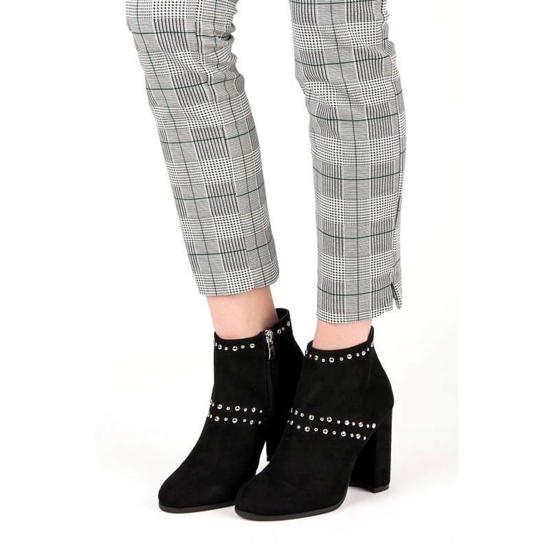 Seastar Semišové kotníkové boty na sloupek černá 1