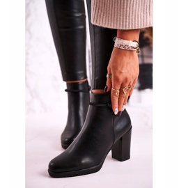 Teplé boty na podpatku Sergio Leone Black BT306 černá 1