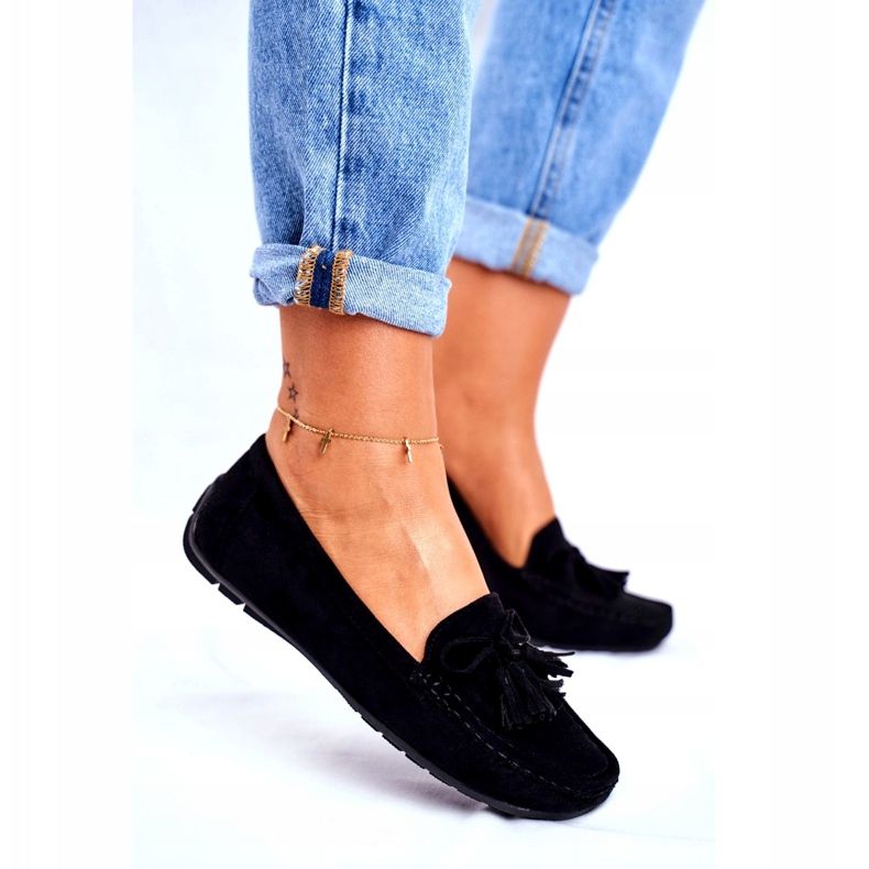 EVE Dámské mokasíny semišové 20PB35-2003 Black Donna Mia černá 3