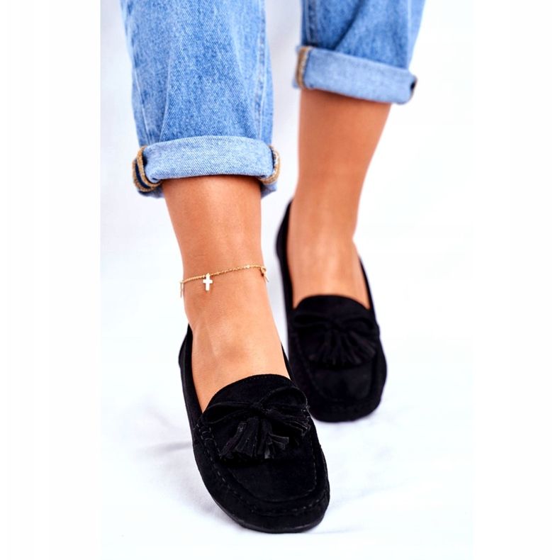 EVE Dámské mokasíny semišové 20PB35-2003 Black Donna Mia černá 2