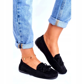 EVE Dámské mokasíny semišové 20PB35-2003 Black Donna Mia černá 1