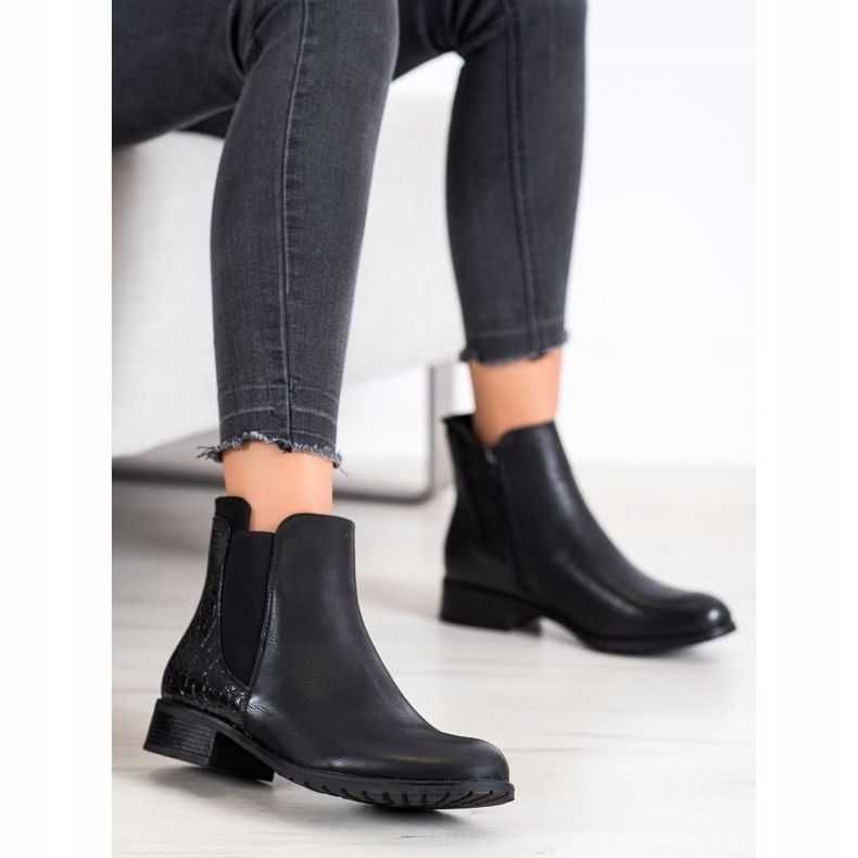 Kayla Neformální boty s hadím potiskem černá 1