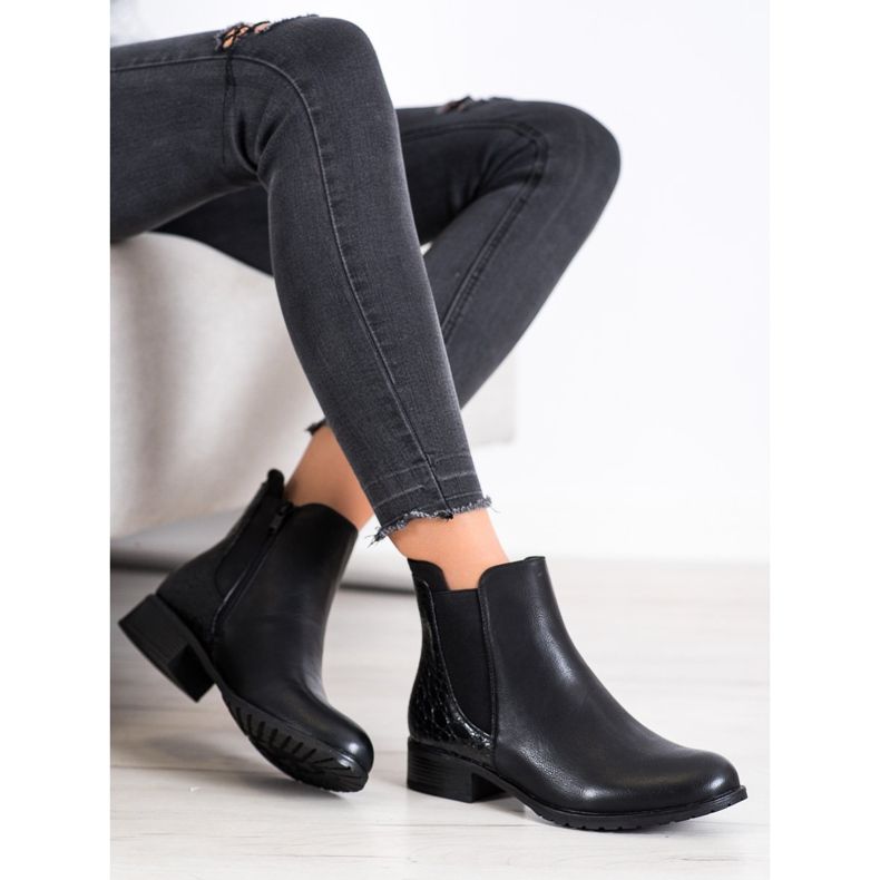 Kayla Neformální boty s hadím potiskem černá 2