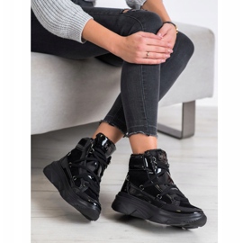 Kylie Módní černé lakované lapače černý 1