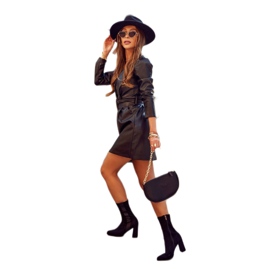 Dámské boty Big Star na sloupku GG274397 černé černá 2