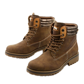 Khaki šněrovací boty s podšívkou Halitta 2 Khaki šněrovací boty s podšívkou Halitta 2
