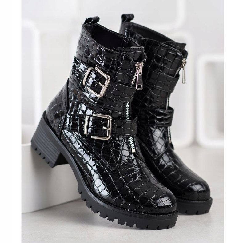 Super Me Pracovníci na posuvníku tisku hada černá 1