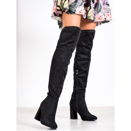 Balada Elegantní boty nad kolena černý 1