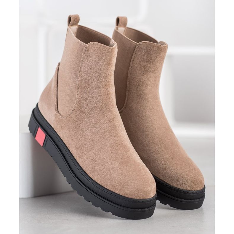 Seastar Boty na platformě béžový 1