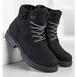 SHELOVET Turistické boty s velurovými svršky černá 1