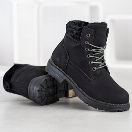 SHELOVET Turistické boty s velurovými svršky černá 2