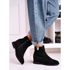 FG1 Dámské kotníkové boty semišové černé Vanya černá 2