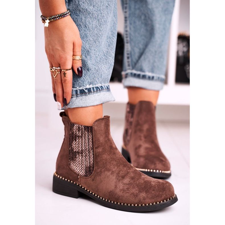 Dámské kozačky Jodhpur kozačky semišové hnědé Meagan hnědý 2 Dámské kozačky Jodhpur kozačky semišové hnědé Meagan hnědý 2