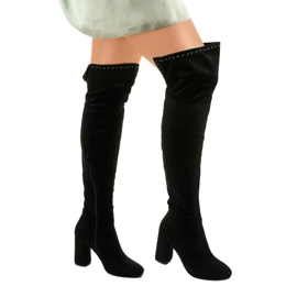 Černé zateplené boty se svrškem s infračervenými paprsky černá 1