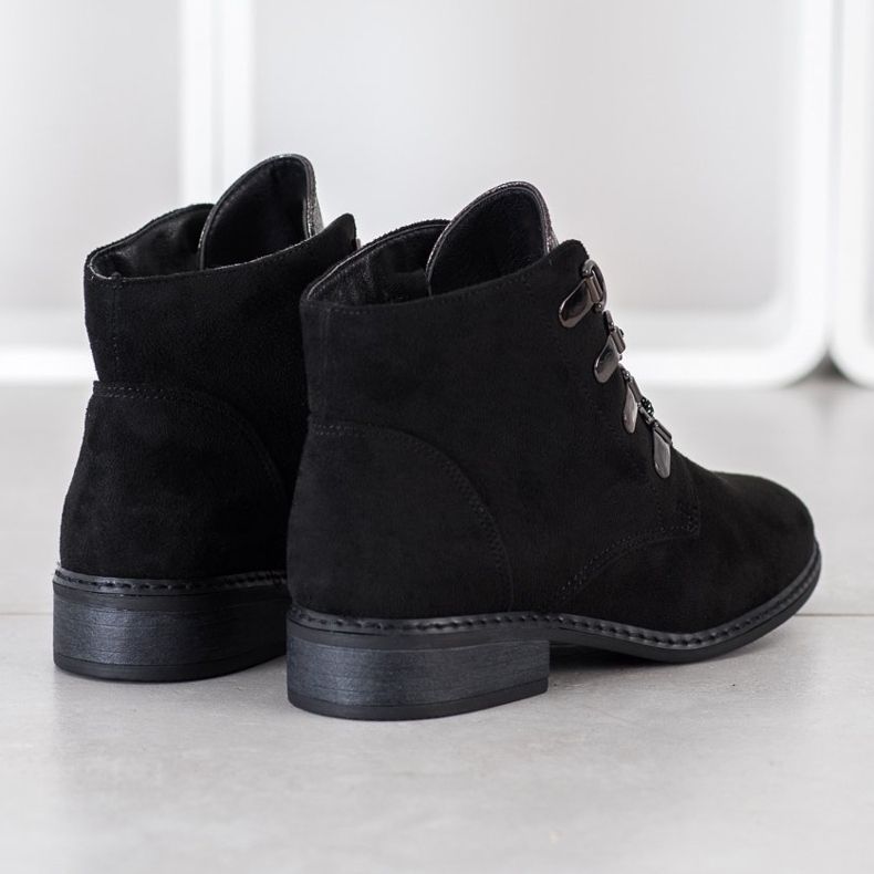 Goodin Elegantní šněrovací boty černý stříbro 1