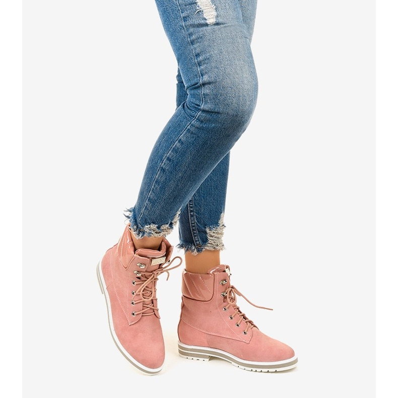 Růžové zateplené boty od Arlinda růžový 1 Růžové zateplené boty od Arlinda růžový 1