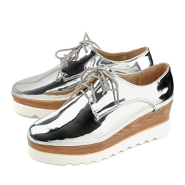 Nazouvací stříbrné boty s cvočky GF-FD9 stříbro 2