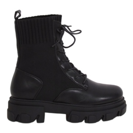SEA Dámské šněrovací boty s ponožkou NS156 Black My Need černý 3