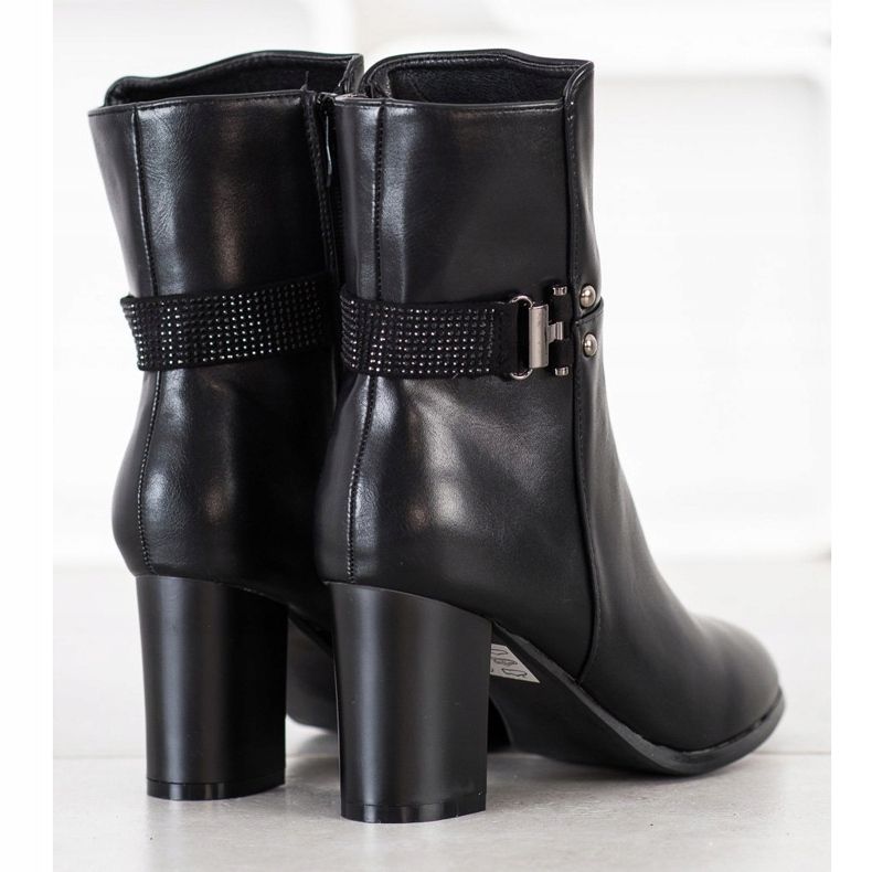 Sabatina Elegantní vysoké boty černý 1