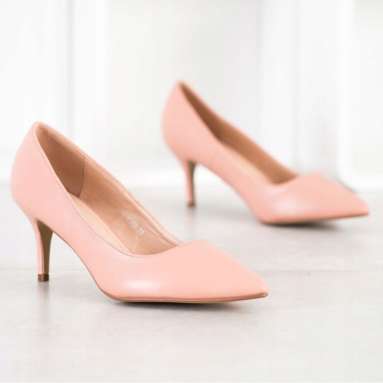 SHELOVET Lodičky s eko kůží růžový 2