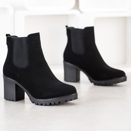 Queentina Textilní Chelsea Boty Na Sloupu černý 1