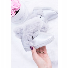 FRROCK Teplé dětské sněhule s kožešinovými stříbrnými želé 1 FRROCK Teplé dětské sněhule s kožešinovými stříbrnými želé 1