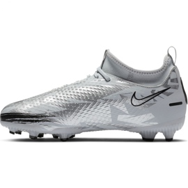 Kopačky Nike Phantom Gt Scorpion Academy Dynamic Fit FG / MG Jr DA2287 001 modrý šedá 2 Kopačky Nike Phantom Gt Scorpion Academy Dynamic Fit FG / MG Jr DA2287 001 modrý šedá 2
