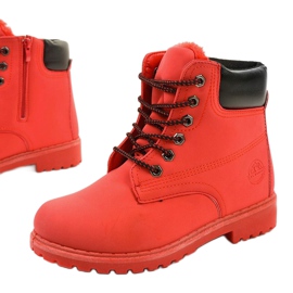 Červené šněrovací boty Ermington červený 1