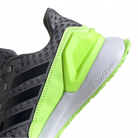 Běžecké boty adidas RapidaRun Jr FV4100 šedá zelený 2