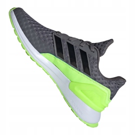 Běžecké boty adidas RapidaRun Jr FV4100 šedá zelená 6