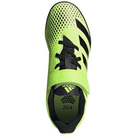 Adidas Predator 20.4 H&amp;L Tf Dětské kopačky zeleno-černé FW9780 zelená zelená 1
