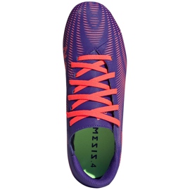 Kopačky adidas Nemeziz.4 FxG Junior purpurově růžové EH0585 fialová 1