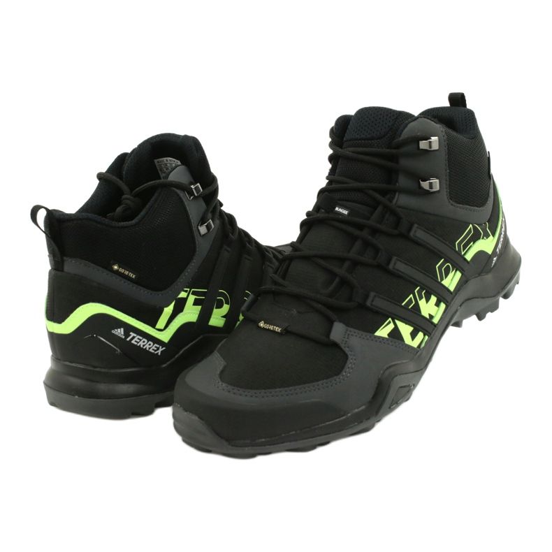 Pánské boty Adidas Terrex Swift R2 Mid Gtx černé EH2281 černá šedá zelená 3