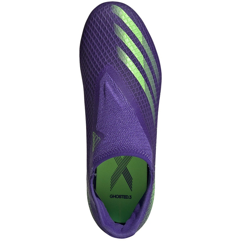 Adidas X Ghosted.3 Ll Fg Dětské purpurově zelené kopačky EH2015 fialový fialový 1