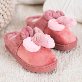 Bona Růžové pantofle s poškozením růžový 1